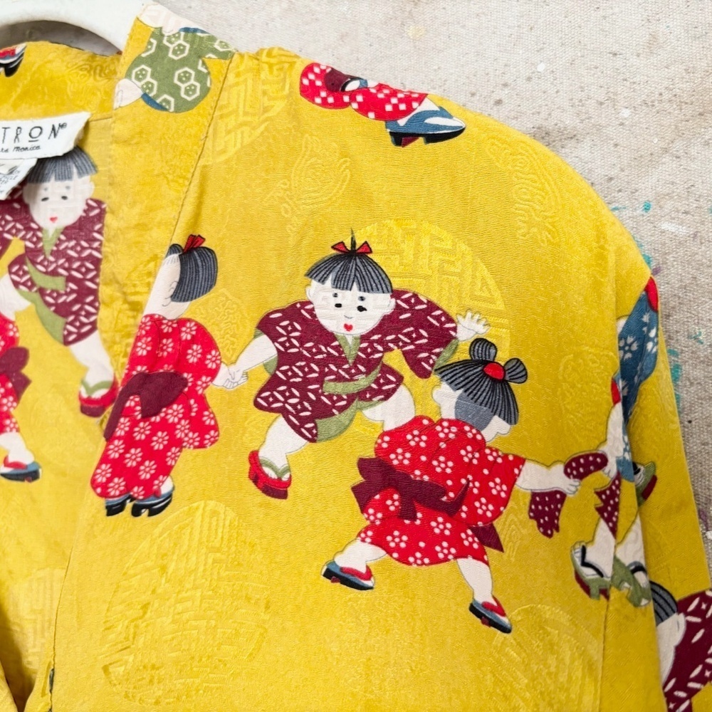 Citron Santa Monica Patterned Silk Blouse